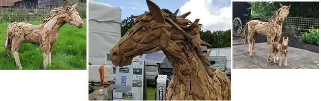 driftwood horses